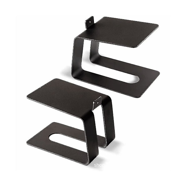 Metall skrivebordshøyttalerstativ Anti-vibrasjons bordplateholderbrakett In-cline-design for bedre lyd 5. mai 30