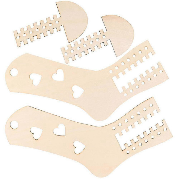 2-pack Justerbara Trästrumppinnar Strumpsträckare för Stickning & Virkning av Strumpor a