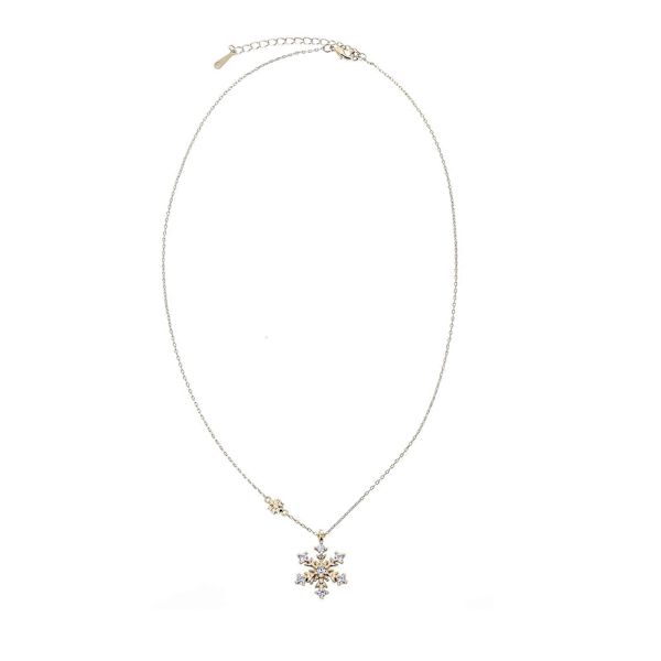 Rhinestone Halskjede Kvinner Krystall Halskjede Vinter Halskjede Snøfnugg Choker Halskjede XMAS Halskjede GAVER Dame Halskjede Kjede