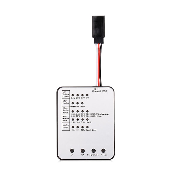ESC-ohjelmointi kortti SURPASS HOBBY harjattomille ESC-elektronisille nopeussäätimille