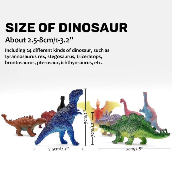 Dinosauradventskalender for drenge 2023 jul, 24 dinosaurfigurer Legesæt Nedtællingsdage til juleferie, Xmas Surpri Style 1