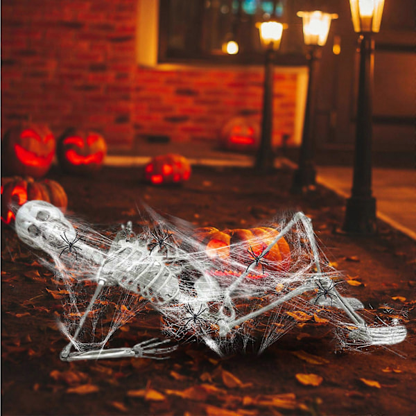 Halloween-dekorasjon 70 cm Halloween-skjelettrekvisitt Menneskelig full størrelse Skalle Hånd Liv Kropp Anatomi Modell Dekor
