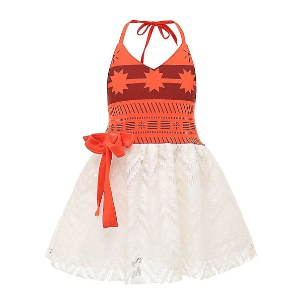 Halloween Dress Up Party Moana Kostyme Liten jente Prinsesse Fancy Dress Kostyme Barn Vaiana kostyme 5T-size 130