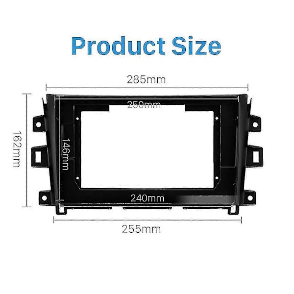 Bilradio Fascia For Navara 2014-2015 Dvd Stereo Ramme Plate Adapter Montering Dash Installasjon Bez