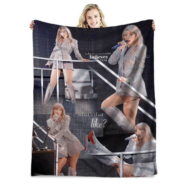Berömd sångare flanellfilt Taylor Swift presentfilt luftkonditioneringsfilt tupplur filt täcke kändisfilt 100*150cm