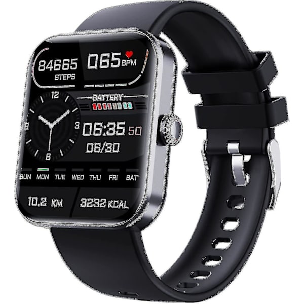 Bluetooth Fashion Smartwatch, F57l Blodsockerövervakning Smartwatch, Icke-invasivt Blodsocker Test Smart Watch F R black