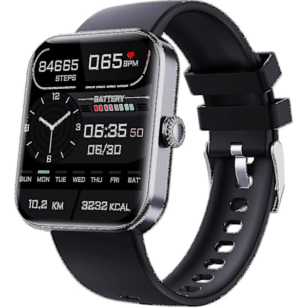 Bluetooth Fashion Smartwatch, F57l Blodsukkermåling Smartwatch, Non-invasiv Blodsukkertest Smart Watch F R black