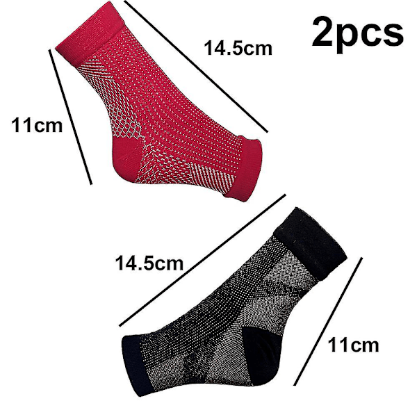 2 stk Sports Kompressionsstrømper Udendørs Sports Kompressionsstrømper Springtov Anklet