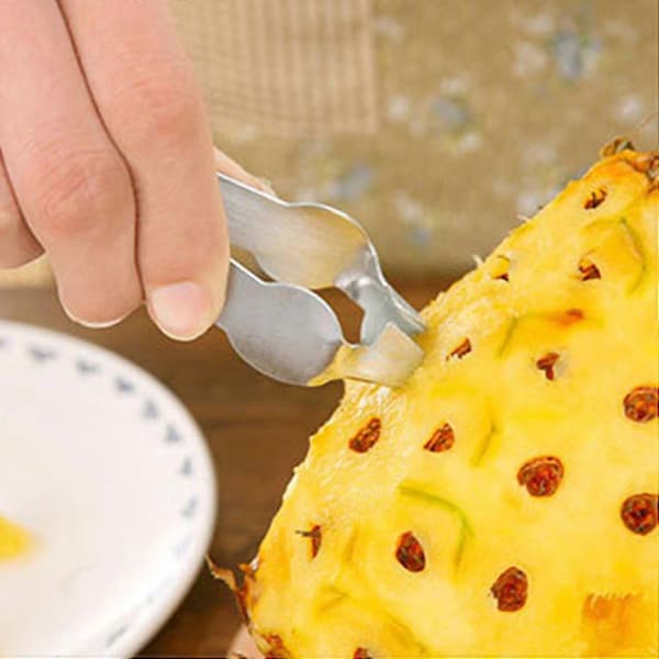 3 X Ananas Øjenpillefjerner V-formet Rustfri Stål Ergonomisk Kernefjerner Til Frugt