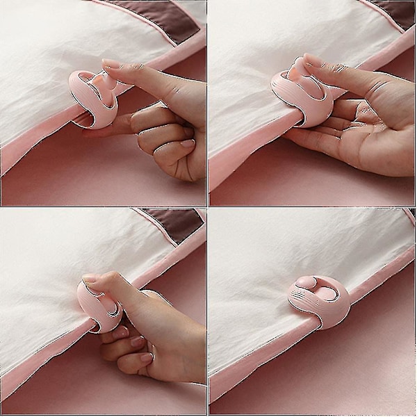 Quilt Needle-free Fixer Clips Durable Practical Bed Quilt Sheet Cover Fixing Clip6pcs-pink ZD JU