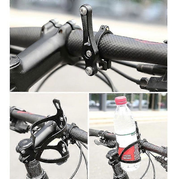 Sykkelkoppholderadapter Sykling Vannflaskebur Sykkel Drikkestativ Holder Adapter (1 stk, Svart)