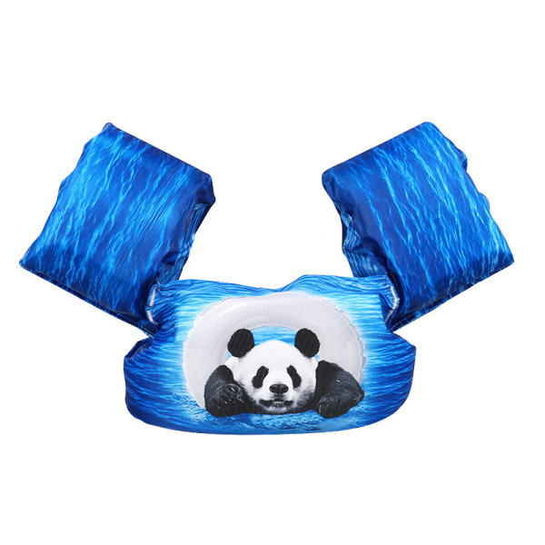 Tecknad vattenärmad flytväst baddräkt simflytväst för barn Panda sleeves