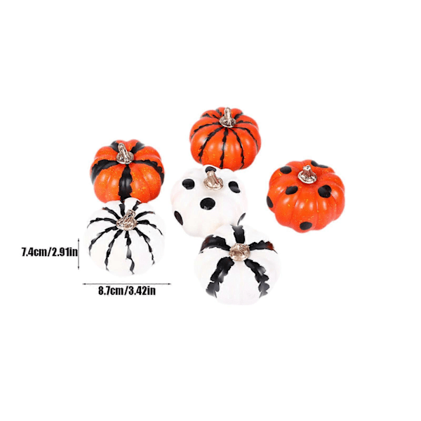Halloween Kostyme Barn Simulering Halloween Gresskar Dekorasjon Modell Høst Gresskar Linjetegning Juledekorasjon Pynt 6 stk a