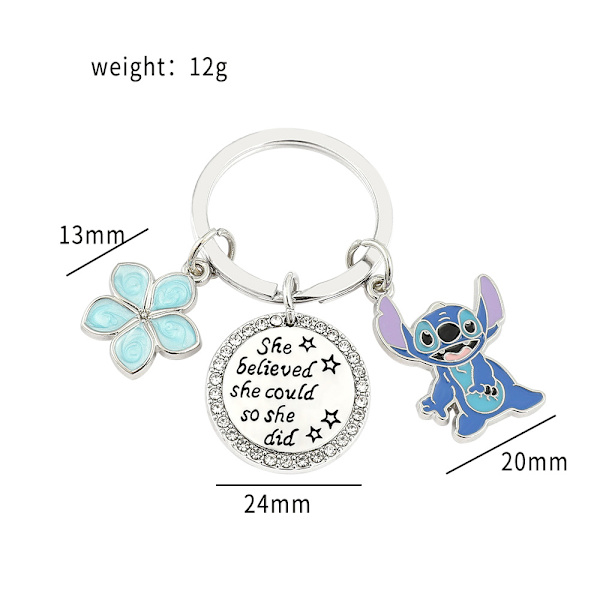 Stitch nyckelring japansk och koreansk söt anime perifer Lilo och Stitch hänge