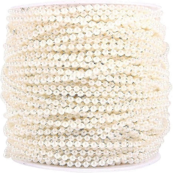 DIY Imitationspärlor Pärlkrans Bröllopsdekoration 3mm ABS (färg: Beige)