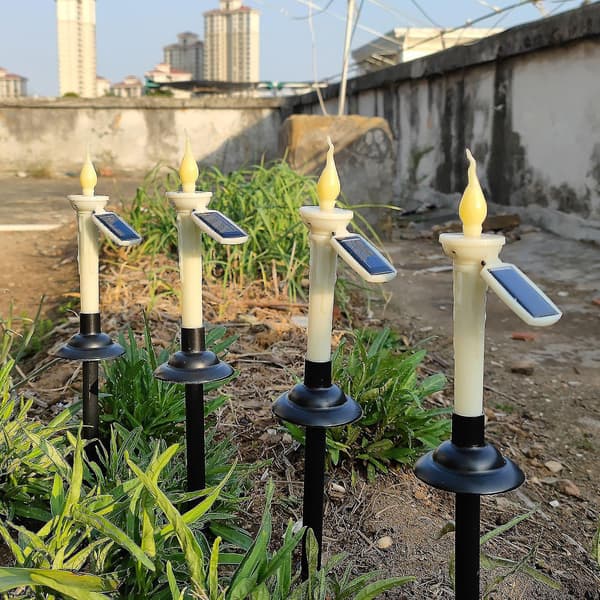 Solcellelys Jordplugglampe, Dekorasjon Led Solcelle Lang Pol Lys 4/6stk CNSZ 4pcs