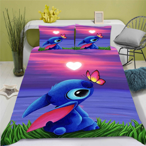 wish Stitch 3D digitaltryck cover, lakan, tredelat set 20 200*200