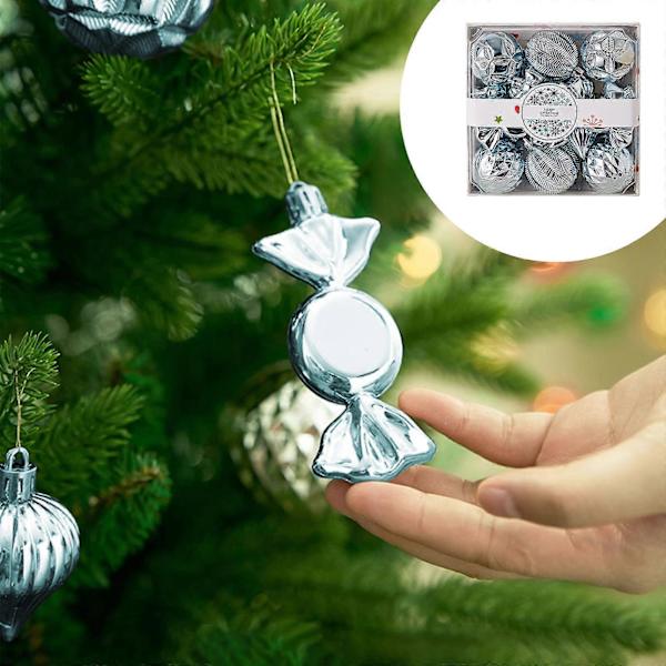 Julgran Nytt Julset 18st Oregelbunden Rektangulär Ask Färgad Julgran Dekorativ Hängande Presentask lb