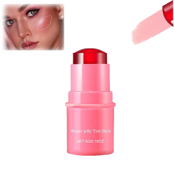 Mjölkkylande Vattengelé-Tint, Vattengelé-Tint Stick, Mjölkgelé-Tint Gelé Rouge Stick, Transparent Läpp- & Kindfärg Byggbar Vattenfärg Finish c
