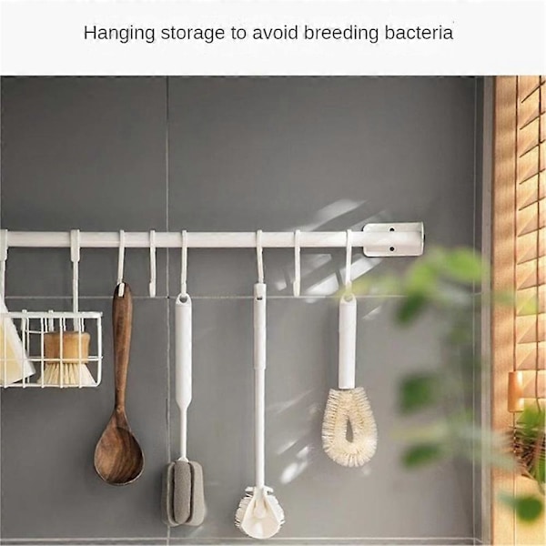 Långskaftad Koppborste, Silikonflaskborste, Vattenflaskrengöringsborste 2 pcs