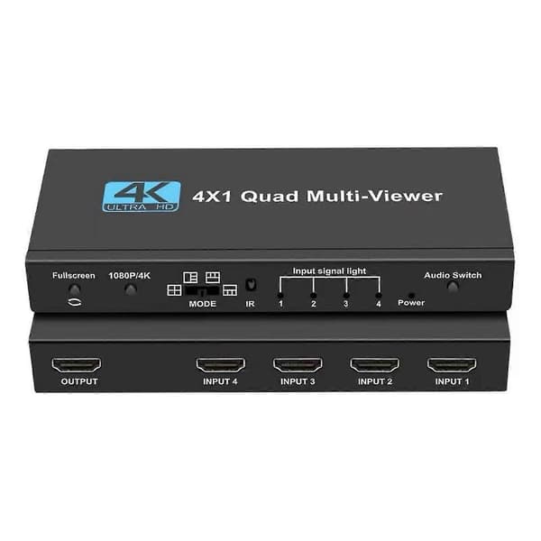 1mor 4K HDMI Multi-viewer 4x1 Quad Screen Viewer 4-i-1 Sömlös HDMI-växlare