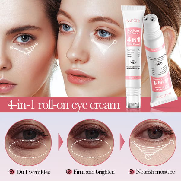 SADOER 4IN1 Roll-on silmänympärysvoide 20g