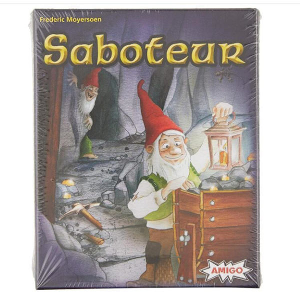 Engelsk version af Saboteur brætspil dværg guldmine nugget minearbejder brætspil kort festspil