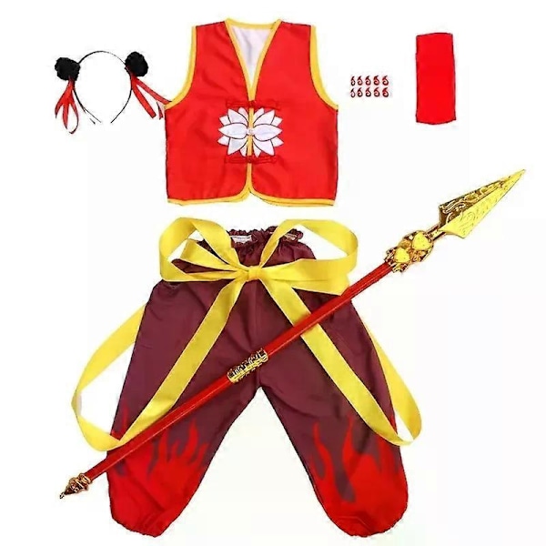 Devil Boy Eventfest-Antrekk i samme stil som Nezha-klær Cosplay Anime-opptreden Jumpsuit 130cm