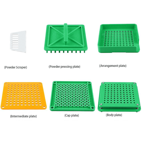 Kapselfyllebrett 00 100 Hull Kapselfyller Kapselfyllemaskin Kapselfyller Med Skrape -JRDG