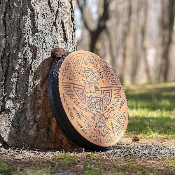 Shamaanirumpu Tamburiini Musiikki R 25cm Rumpu Musiikki Tamburiini -DGZD crow drum