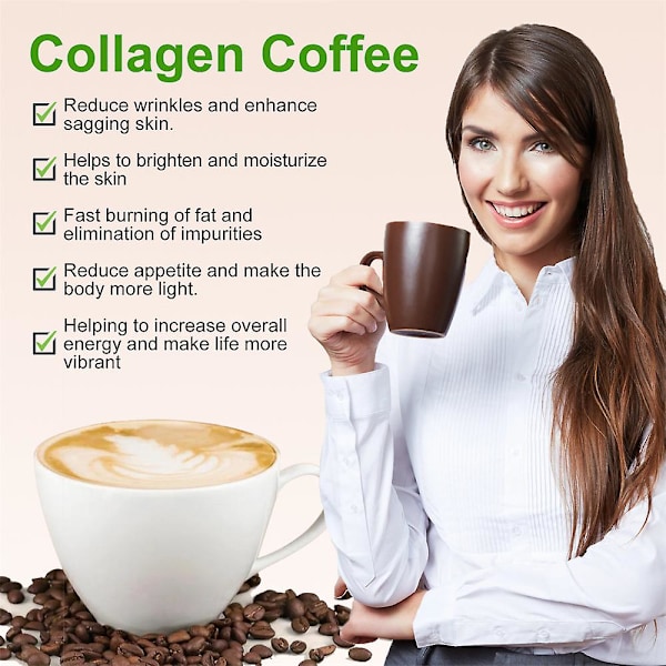 3boxes Bloom Collagen Kaffe Filippinerne, Bloom Collagen Kaffepakker, Ren Økologisk Kaffe Collagen til Kvinder og Mænd