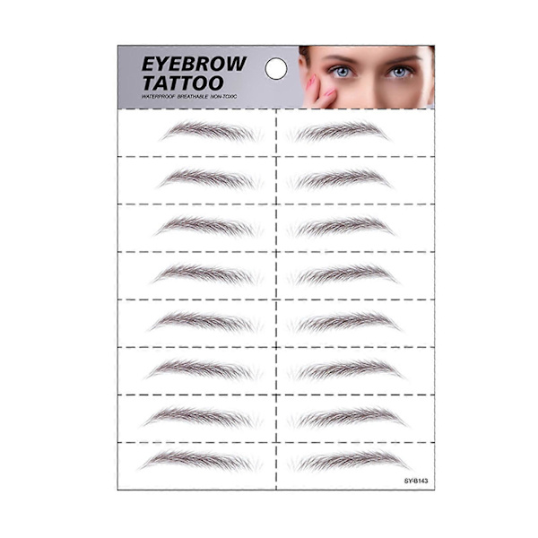 Beauty Secrets Nagellim Yebrow Sticker Simuleringsbryn Semi-Tatuering d