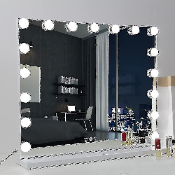 Hollywood Makeup Light, 3 farver 14 dæmpbare LED-pærer, stort makeup-spejl lys, genopladelig pære (kun pære) ZD YU