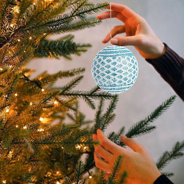 Julgran i Skum, 8 cm, Juldekoration, Pärlor, Hängande, Färgad bu