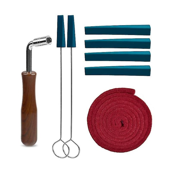 Svart Fredag Piano Tuner Tuning Kit W Gummimutar Stämnyckel Set 8st För Professionell Fritidshobbyist Diy Piano Tuning Verktyg__blå