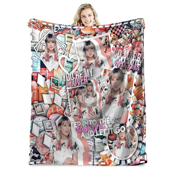 Famous singer flannel blanket Taylor Swift gift blanket air conditioning blanket nap blanket cover blanket celebrity blanket 150*200cm