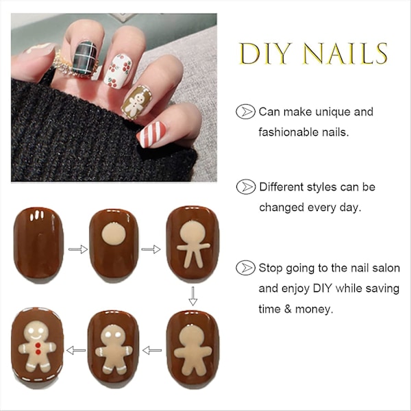 Svart fredag full täckning nagelspetsar 500 st klara akrylnaglar med fodral för nagelsalonger och DIY nagelkonst square shaped