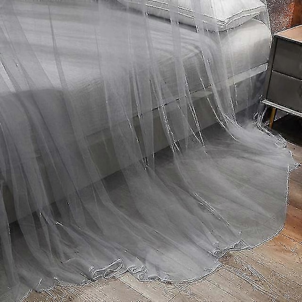 Luksus Myggenet Himmel Seng, Ultra Stor: Til Enkelt Til King Size Seng, Hurtig Nem Installation, Fineste Huller: Mesh 380, Gardin Netting -DGJR blue
