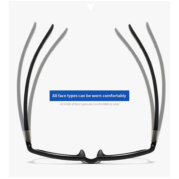 Tr90 Anti-blåt lys læsebriller Mænd Kvinder Recept Nærsynet Briller black basket frame 100
