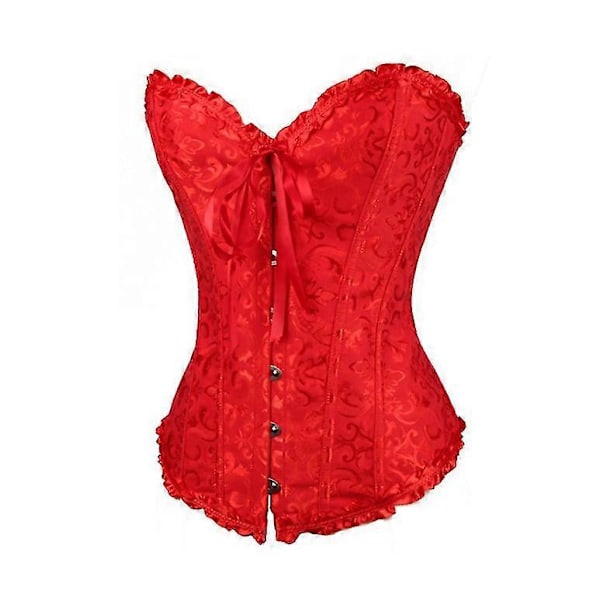 Korsetti Toppi Jacquard Goottilainen Palatsi Korsetti Liivi Vartalonmuokkaaja Korsetti red 6xl