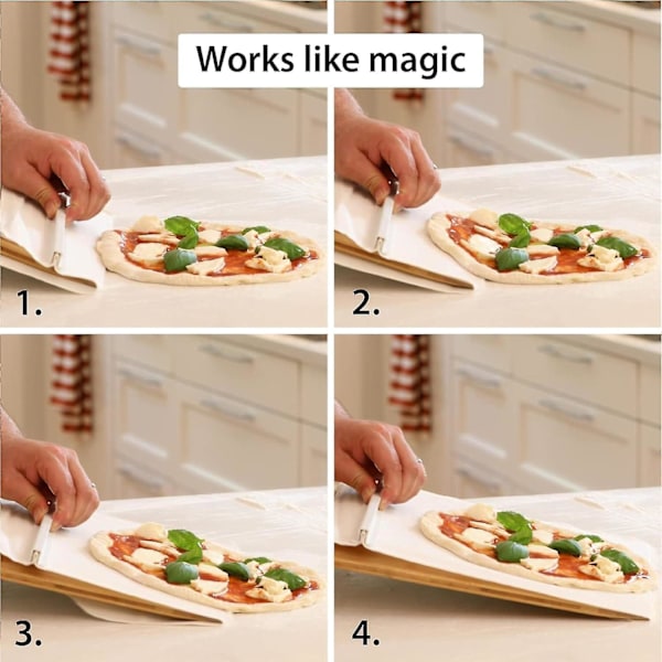 Skyvepizza-spade, Trepizza-spade med håndtak, Pizza-spade for perfekt overføring av pizza til innendørs og utendørs ovner 1pcs s -20x45cm