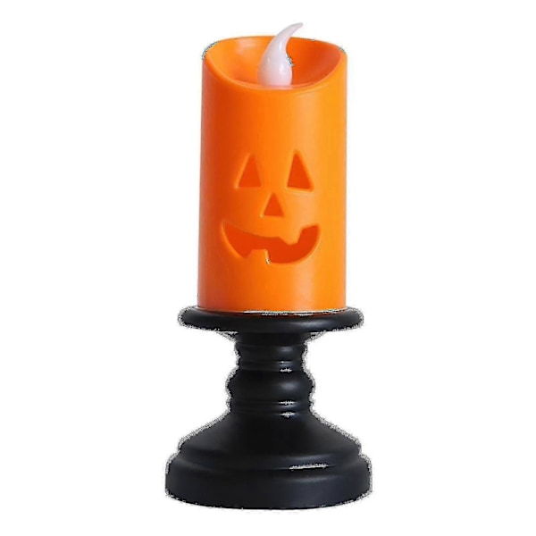 Lys Flammeløs Gresskarlys Led Lampe Lamper Holdbar Ny Hjem Mote Fargerik Lysestake Halloween Dekor Hy - Shang Jue ZD.16