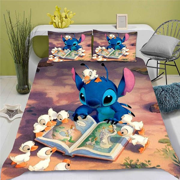 wish Stitch 3D digitaalinen painatus peitto, lakanat, kolmiosainen vuodevaatesetti 17 100*135
