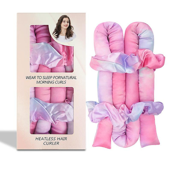 Varmefri Hårcurlere - Satin Varmefri Curling Rod Hårbånd Natlige Krøller, Ingen Varme Varmefri Curling DIY Hårrullehårstylingværktøj e