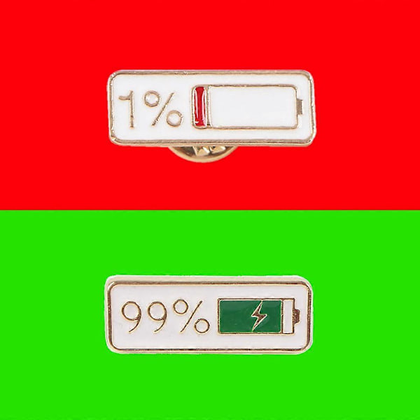 2 st Söta Emalsnålar 1% 99% Power Broch Barndom Lapel Nål Smycken Badge Present