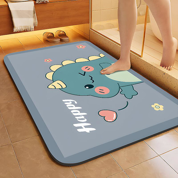 Kylpyhuoneen diatomimutaa imeytyvä lattiamatto kylpyhuoneen ovi nopeasti kuivuva kumilattia matto liukumaton raging*40*60cm