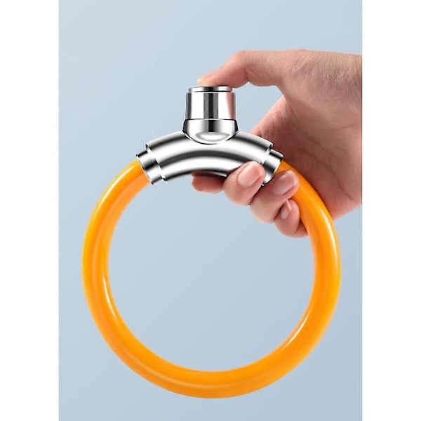 Cykelringlås, Stöldskyddande Lås, Bärbar Mini Säkerhet (Orange)