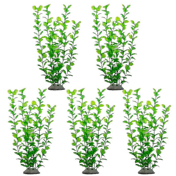 Til Akvarie Dekoration, Plastik Akvarieplanter, 5-Styk Kunstige Høje Akvarieplanter