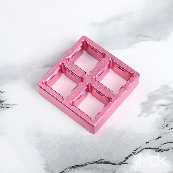 1 st Testram för axelram med fyra portar i aluminiumlegering, testverktyg för brytare pink