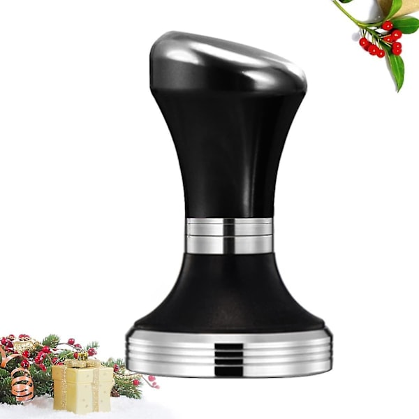 Kahvitamper, ruostumaton espresso kahvitamper, barista tamper, espresso käsintamper, teräs (musta)